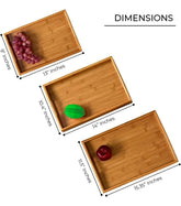 Bamboo-Serving-Tray-With-Handle-Set-Of-3 - Matbakh Vibes