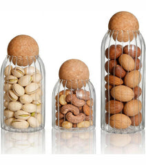 Glass-Storage-JAR-With-Cork-Ball-Lid - Matbakh Vibes