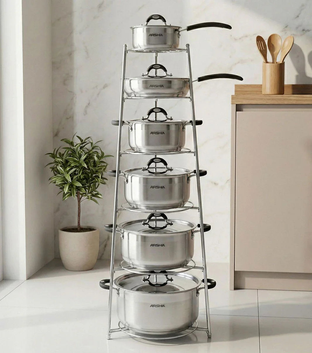 Kitchen-Cookware-Organizer-Stand - Matbakh Vibes