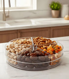 Rotating Lazy Susan storage organizer for easy access to kitchen spices, jars, and condiments