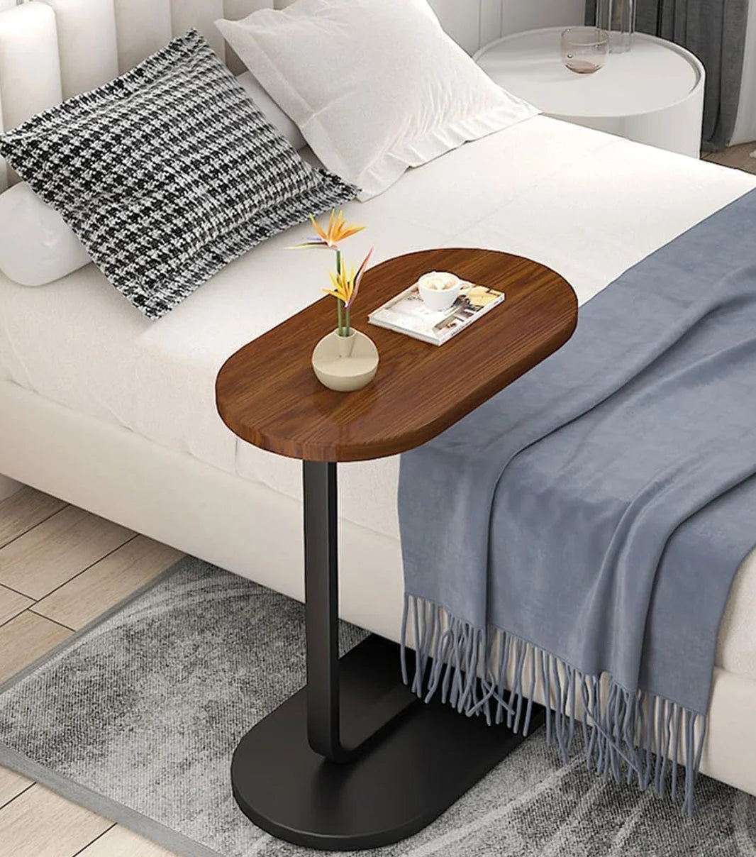 Living room side table for tea and coffee use with functional design for drinks, books, and decor