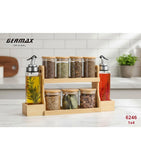 Basicwise 2-Tier Bamboo Spice Rack