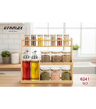 Basicwise 3-Tier Bamboo Spice Rack