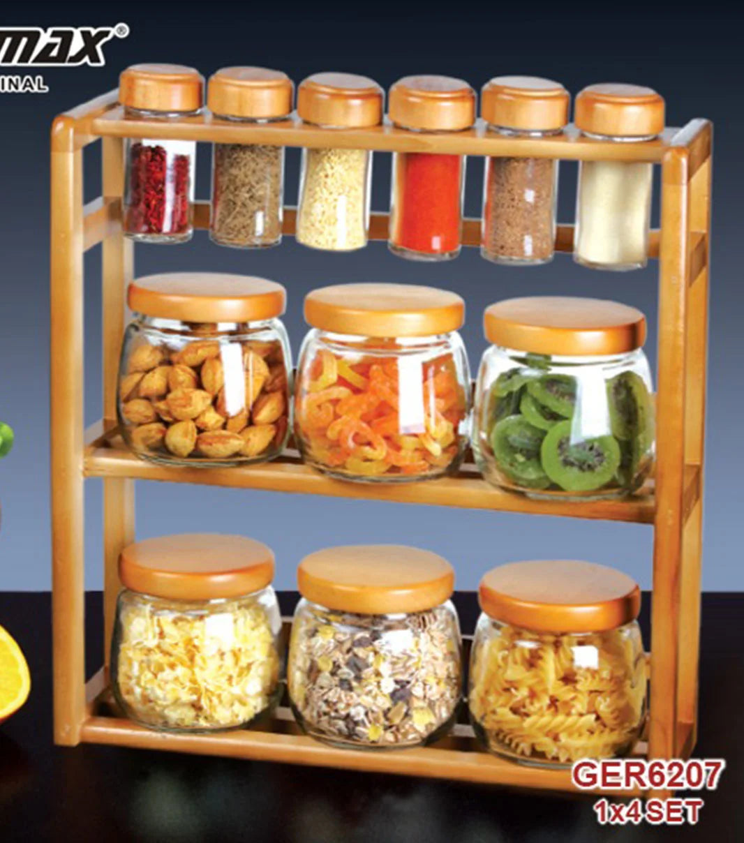 Bamboo 3-Tier Countertop Spice Rack