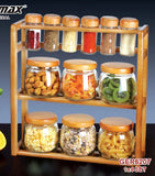 Bamboo 3-Tier Countertop Spice Rack
